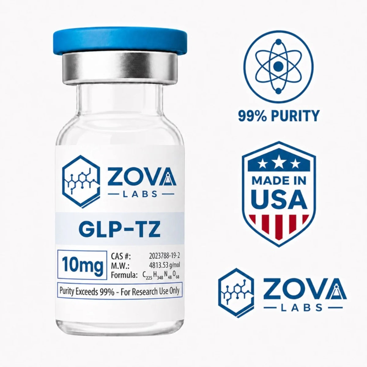 Zova Labs GLP-TZ 10MG research-use vial