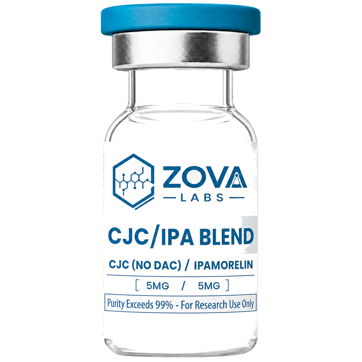 Zova Labs CJC (NO DAC) / IPAMORELIN BLEND research-use vial