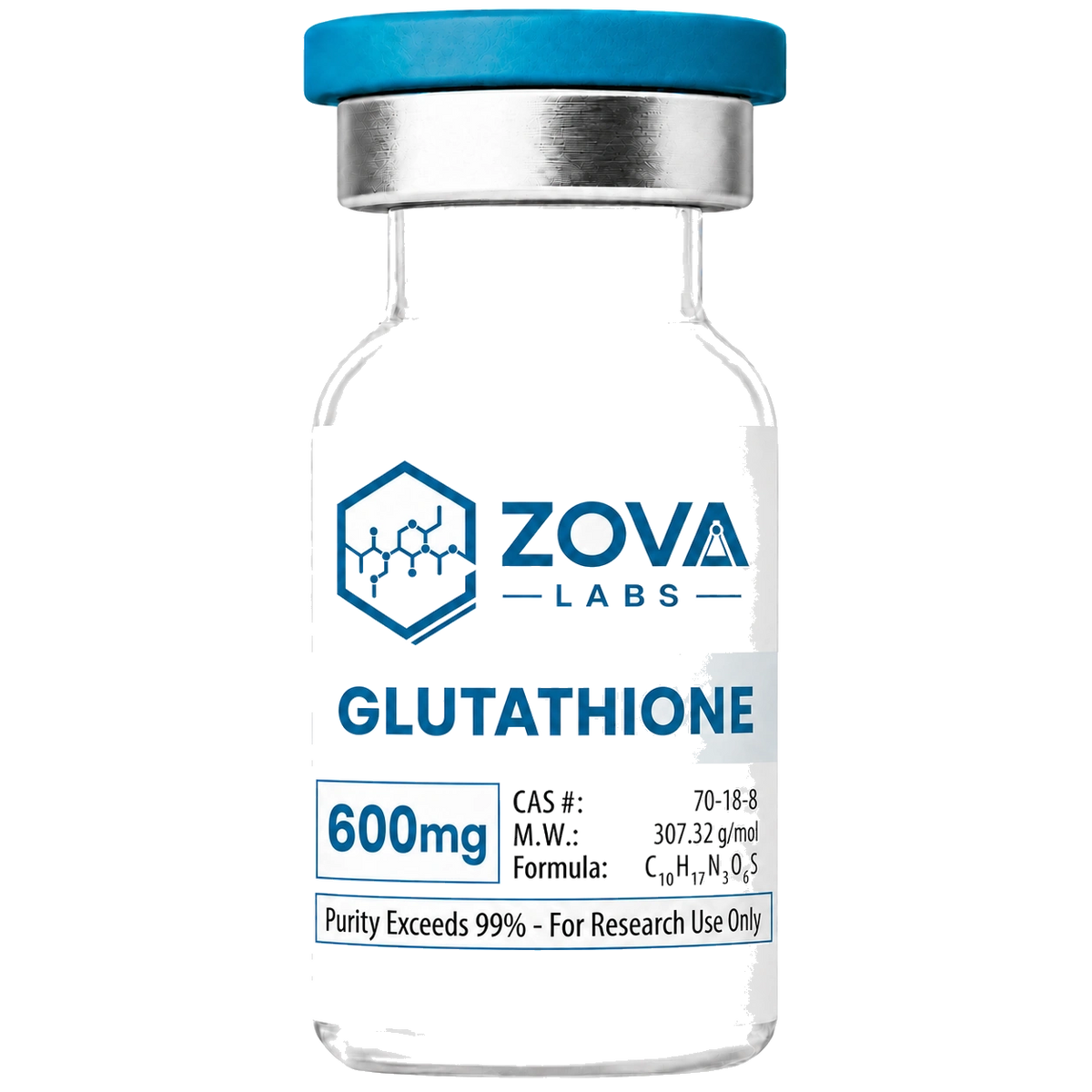 Zova Labs GLUTATHIONE research-use vial